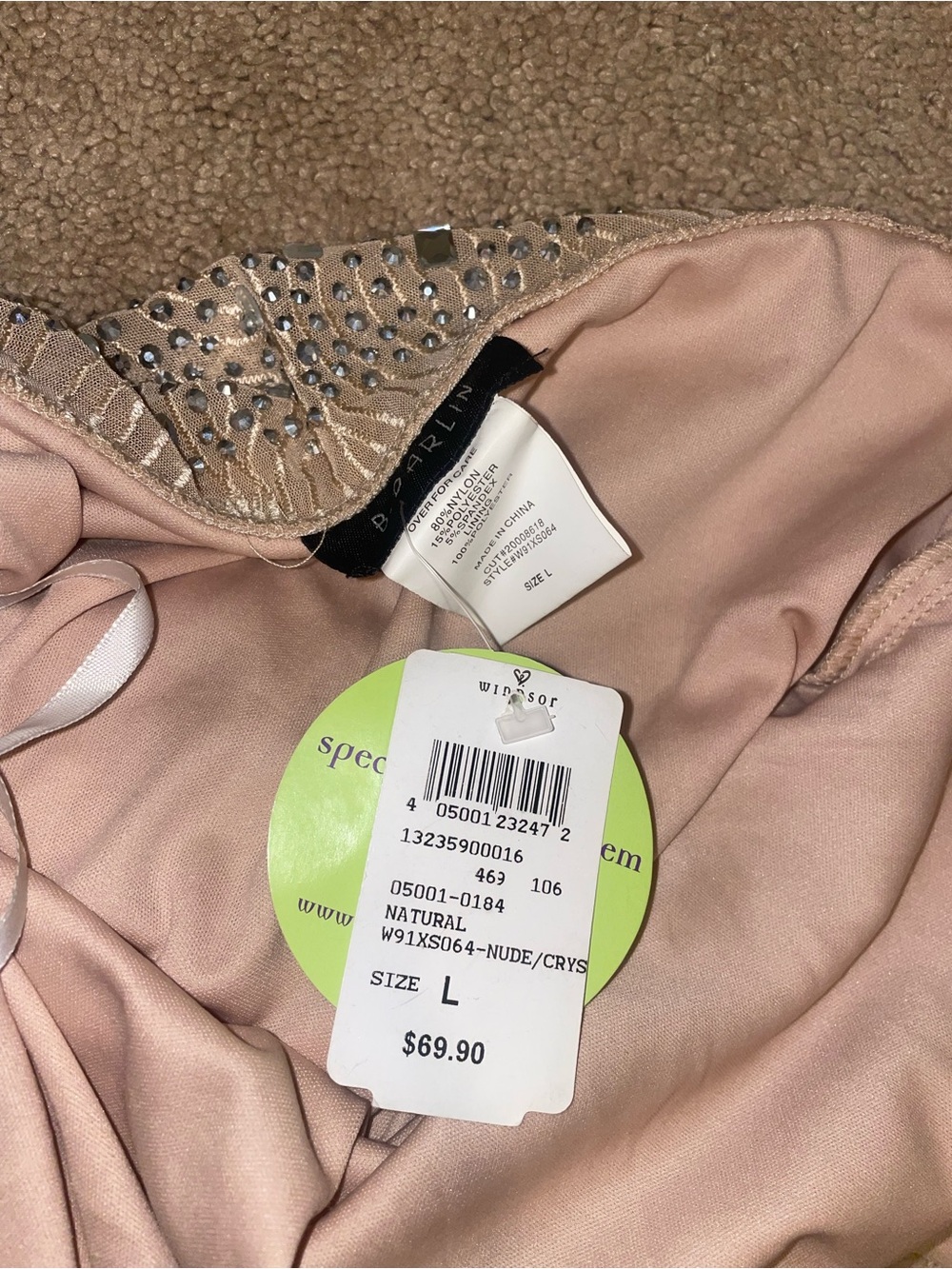 Boarlin Halter Dress with scattered rhinestones - Picture 4 of 4